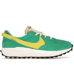 Nike Women's Waffle Debut Vintage Sneakers in Stadium Green Opti Yellow